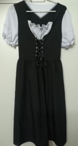 Adult Female Costumes to Hire - German Beerfest or French Maid Dress - Black & white dress